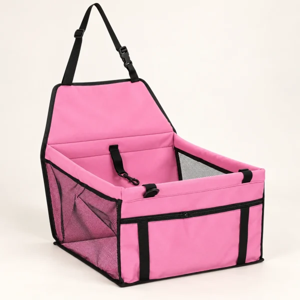 Asiento elevador plegable rosa con laterales de malla