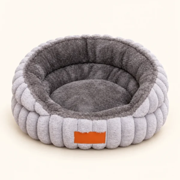 Cama redonda tipo nido para mascota