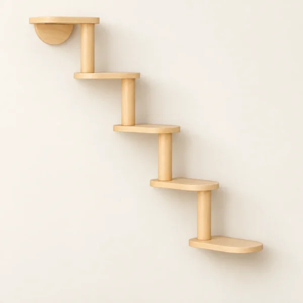Torre de escalada de madera de 5 niveles para gatos