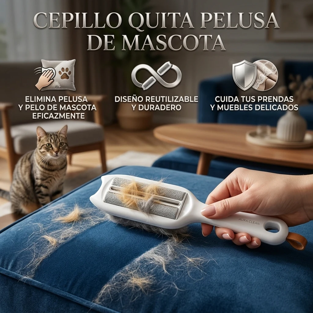 Cepillo quitapelusa para pelo de mascotas