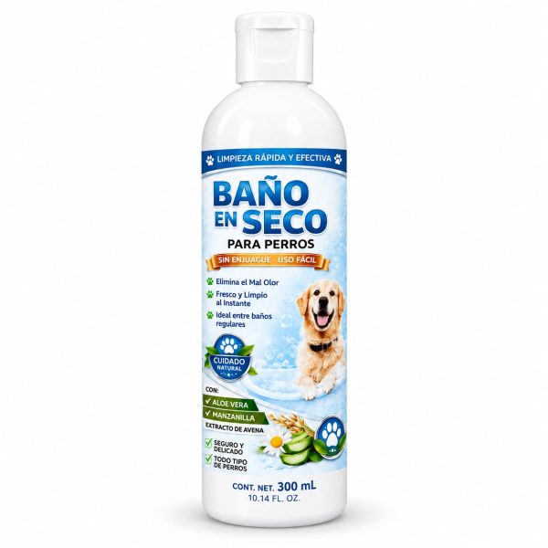 Frasco de baño en seco para perros de 300 ml